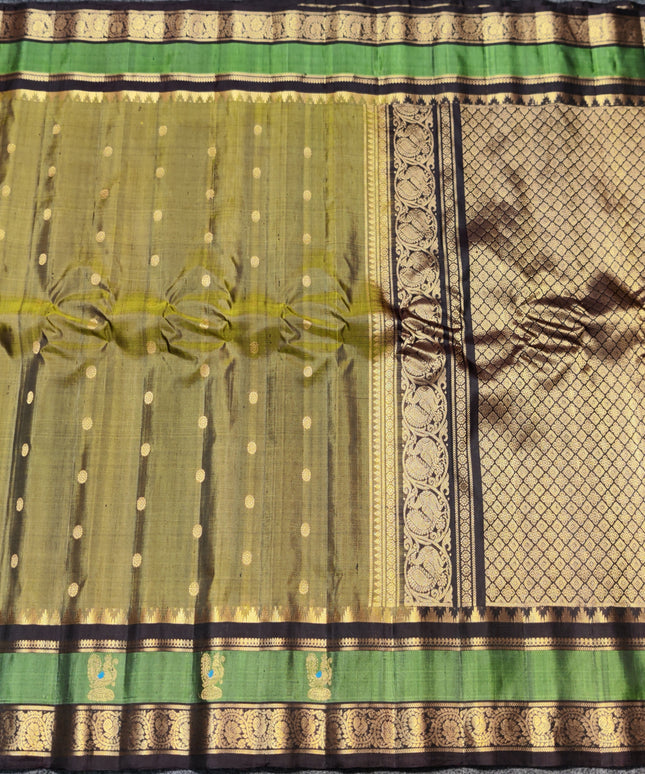 Gadwal Handloom Gap Border saree - GPS92