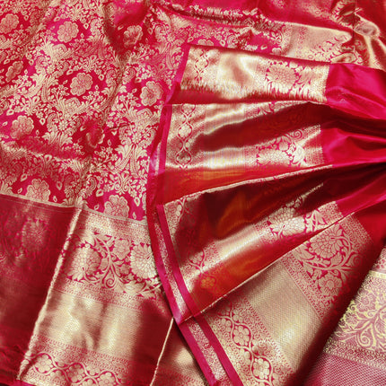 Kanchi pattu Semi Red Saree -KS51