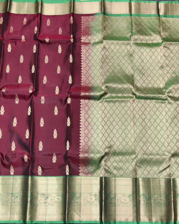 Kanchi Vintage Gap border pattu - KMP245 alternate view