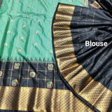 Gadwal Semi Silk Saree with Zari Checks – GSM08 at Jyothi Saree Mandir