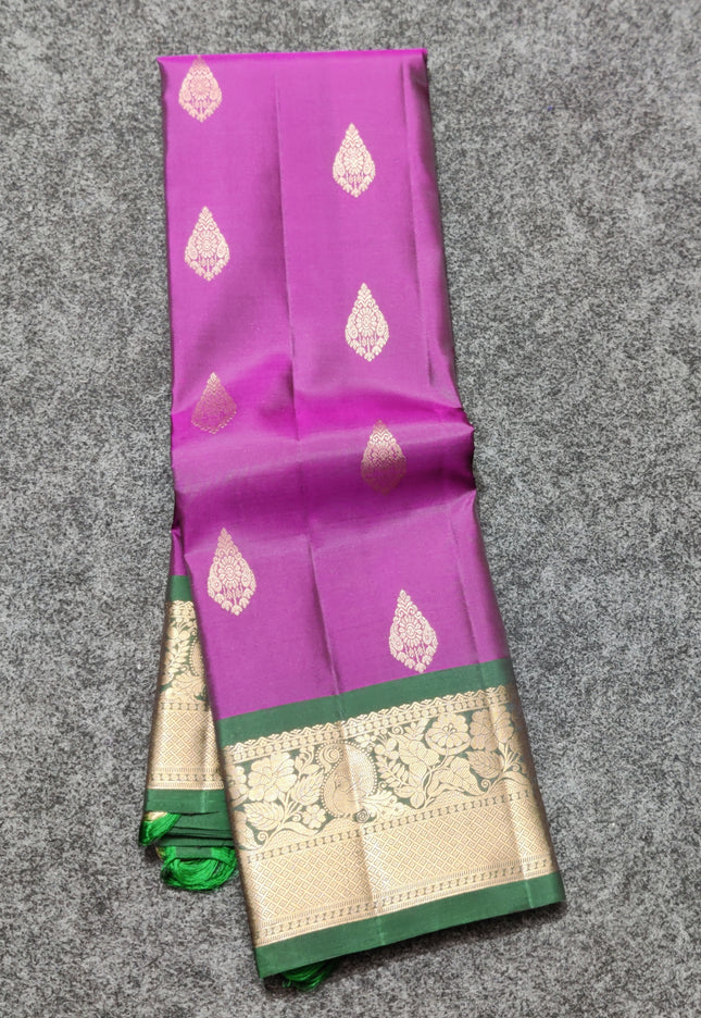 Kanchi Vintage Small border pattu - KMP171