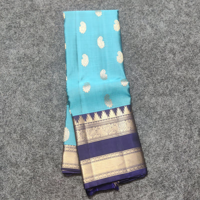 Kanchi Vintage Gap border pattu - KMP350