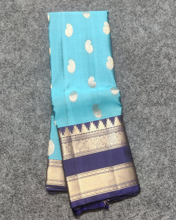 Kanchi Vintage Gap border pattu - KMP350