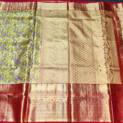 Kanchi Meenakari Brocade Pure handloom Silk Saree - KMP1781