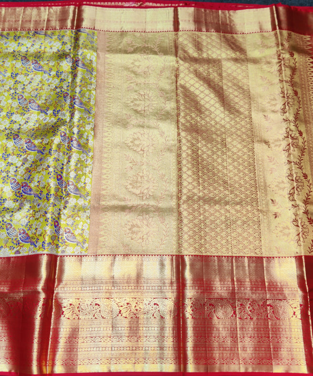 Kanchi Meenakari Brocade Pure handloom Silk Saree - KMP1781
