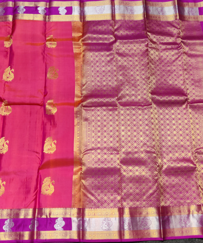 Kanchi Kuttu Vintage Handloom Pattu Saree - KMP3040
