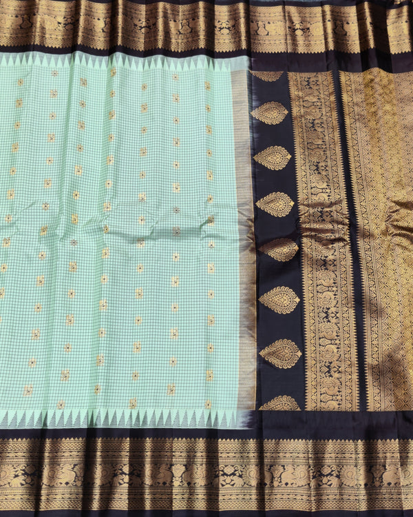 Gadwal check design pure silk- GPS24 alternate view