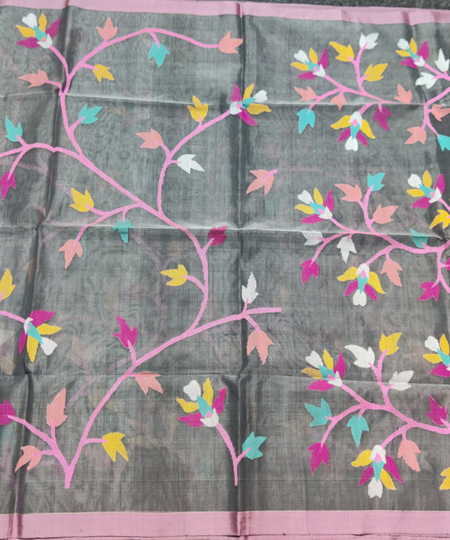 Jamdani handloom pure silk - JM11