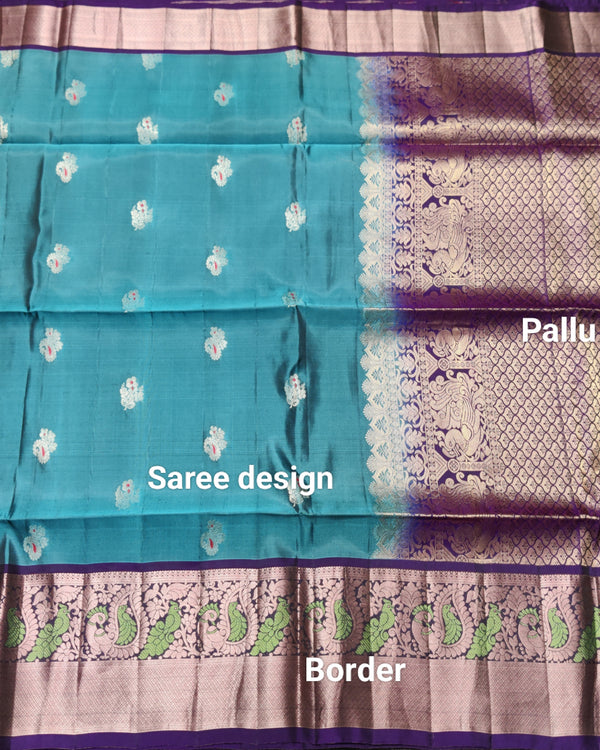 Meenakari kanchi lightweight pattu Saree - KMP137 alternate view