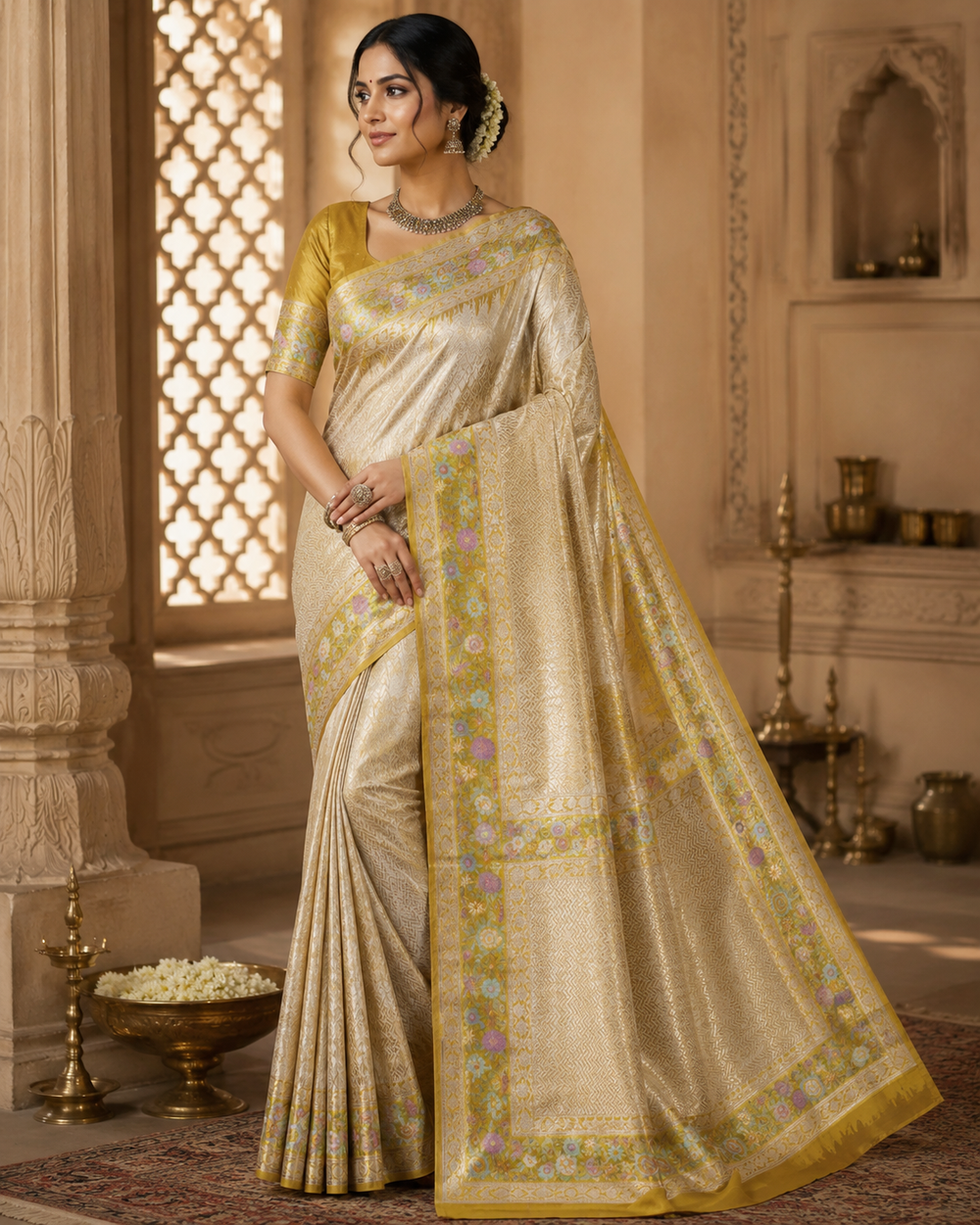 Banaras Tissue Paithani silk saree - BRS23