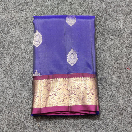 Kanchi pattu Small border saree - KMP94