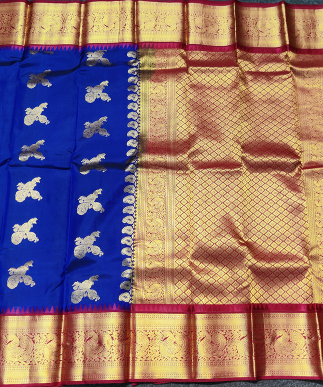 Kanchi Kuttu Vintage Handloom Pattu Saree - KMP3043