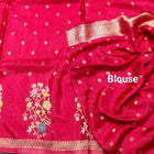 Satin silk meenakari saree -S04