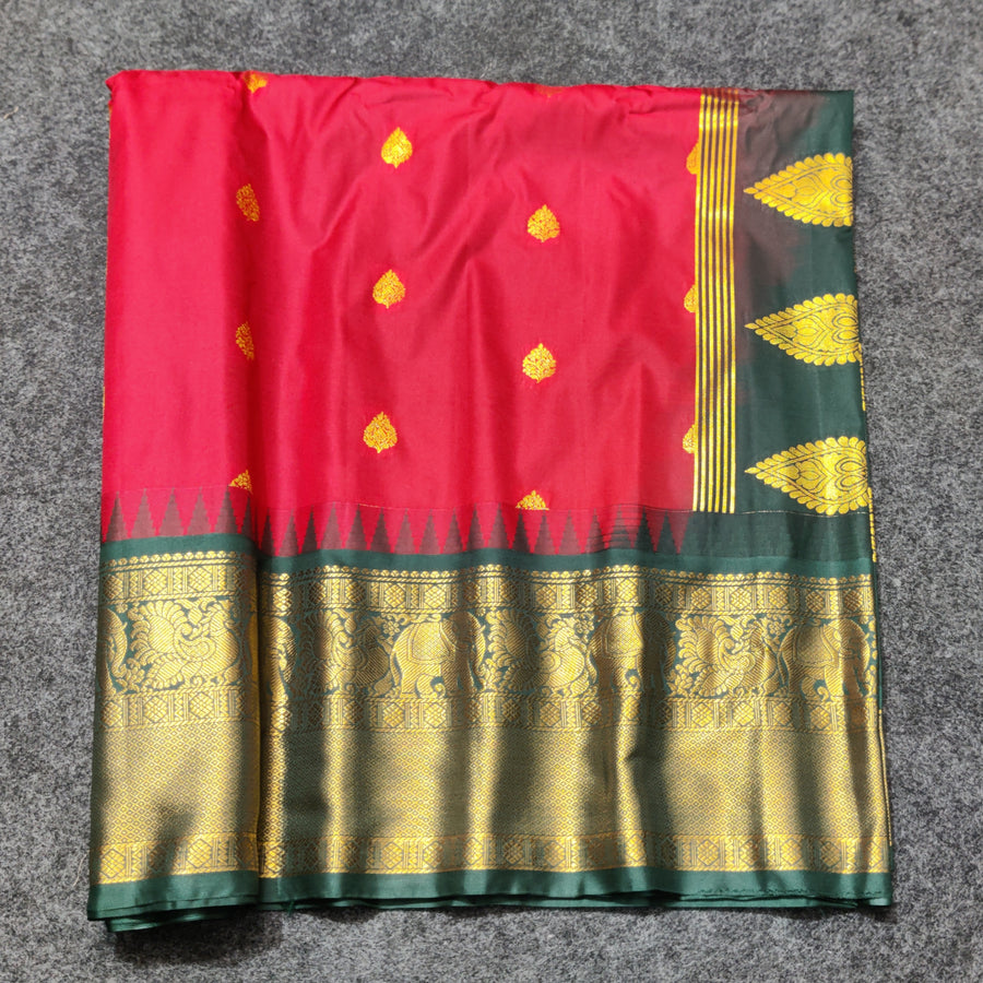 Gadwal Semi Silk Saree - GSM14