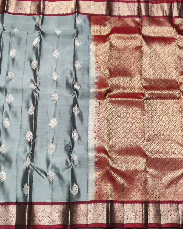Kanchi pattu Small border saree - KMP91 alternate view
