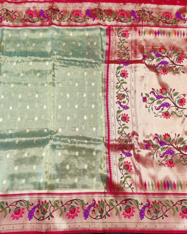 Banaras Tissue Paithani silk saree - BRS18 alternate view