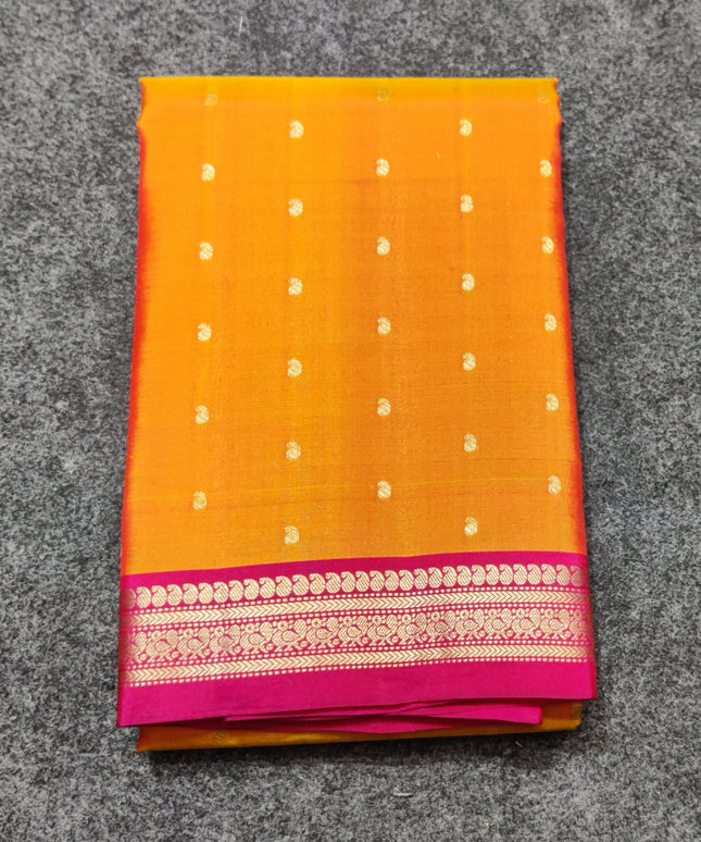 Kanchi pattu small border saree - KMP249