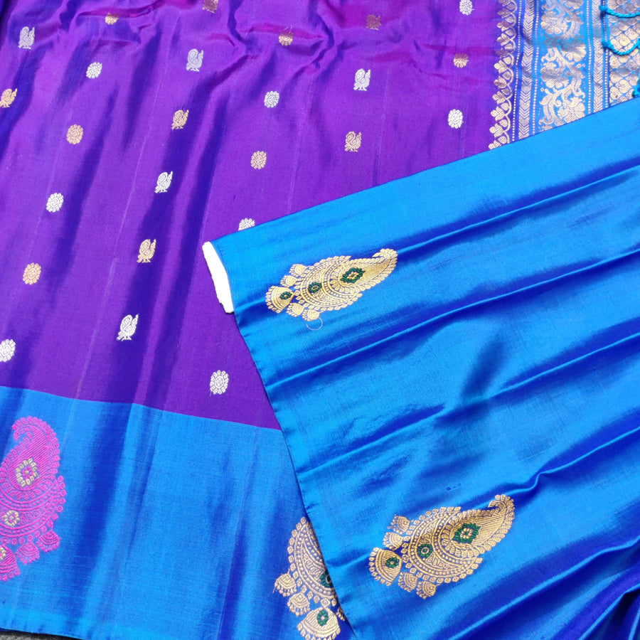 Gadwal Handloom pure silk- GPS04