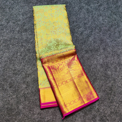Kanchi Meenakari Brocade Pure handloom Silk Saree - KMP1985