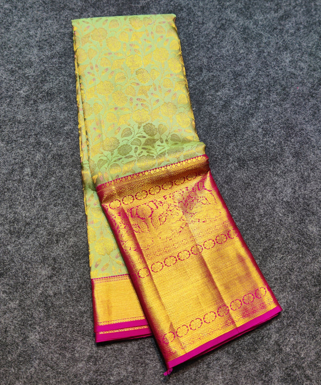 Kanchi Meenakari Brocade Pure handloom Silk Saree - KMP1985
