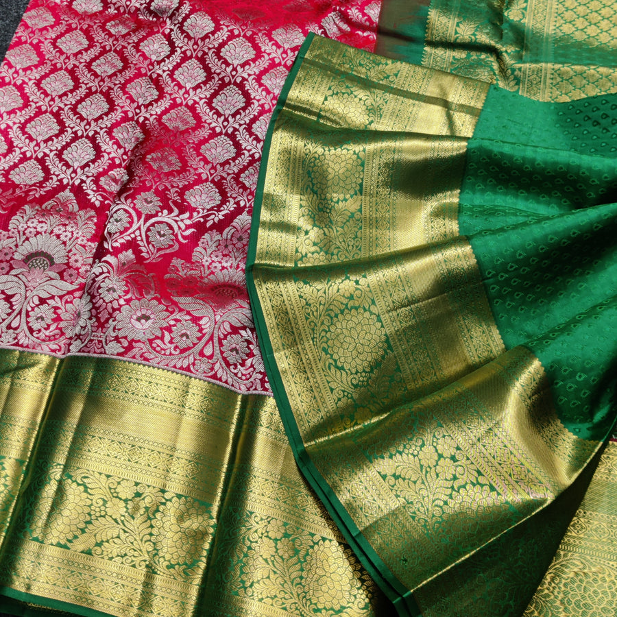 Kanchi Meenakari Brocade Pure handloom Silk Saree - KMP3215