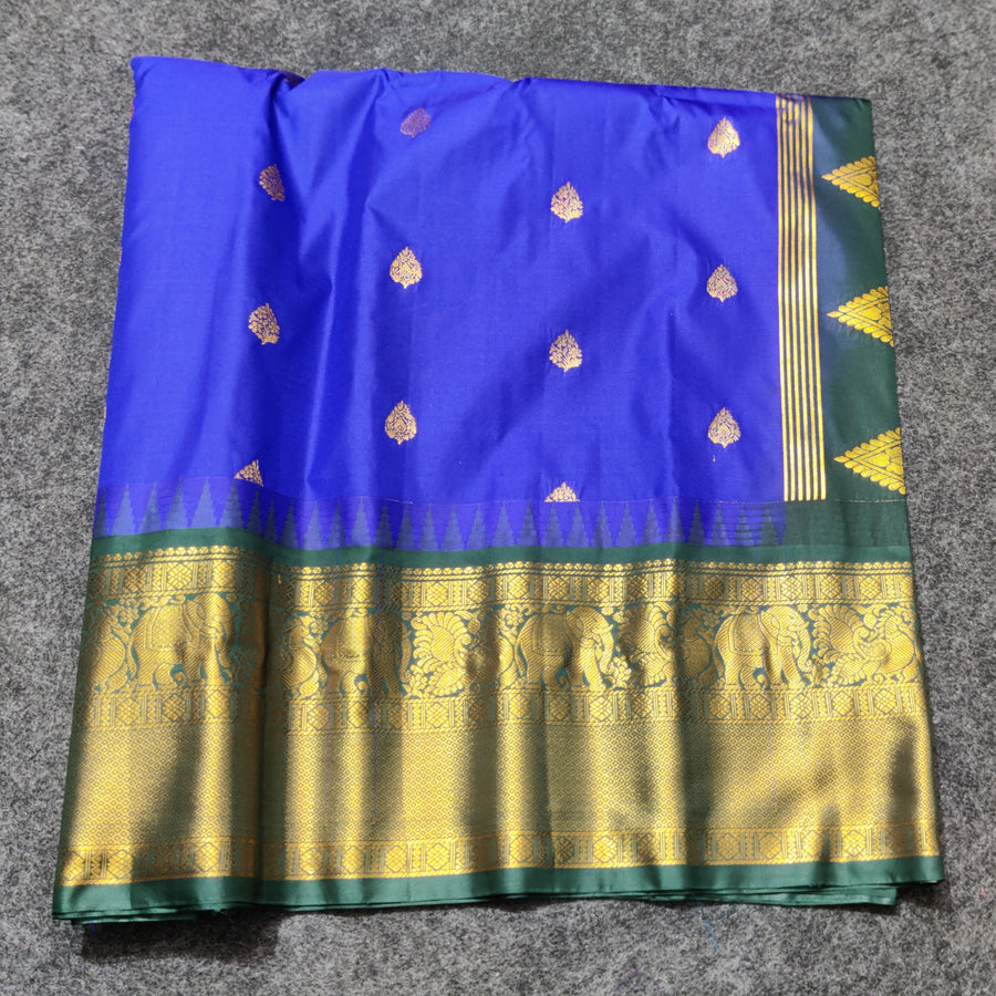 Gadwal Semi Silk Saree - GSM12