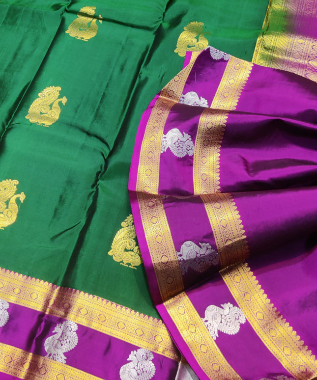 Kanchi Kuttu Vintage Handloom Pattu Saree - KMP3039