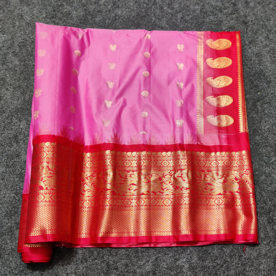 Gadwal Semi Silk Saree - GSM26