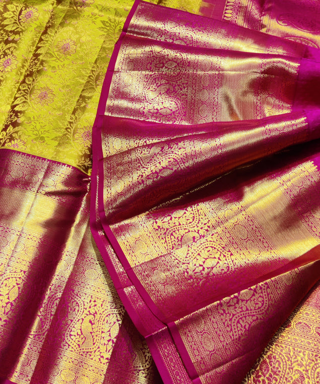 Kanchi Meenakari Brocade Pure handloom Silk Saree - KMP1995