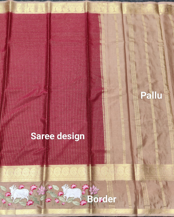 Semi crepe silk saree - SC04 alternate view