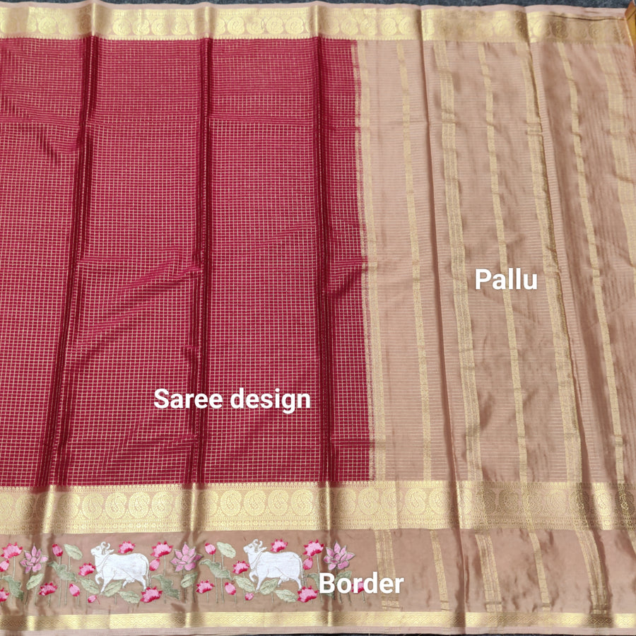 Semi crepe silk saree - SC04