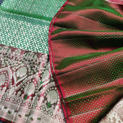 Kanchi Meenakari Brocade Pure handloom Silk Saree - KMP1980