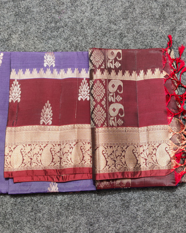 Lightweight pattu Scurt Border Saree - LWP96
