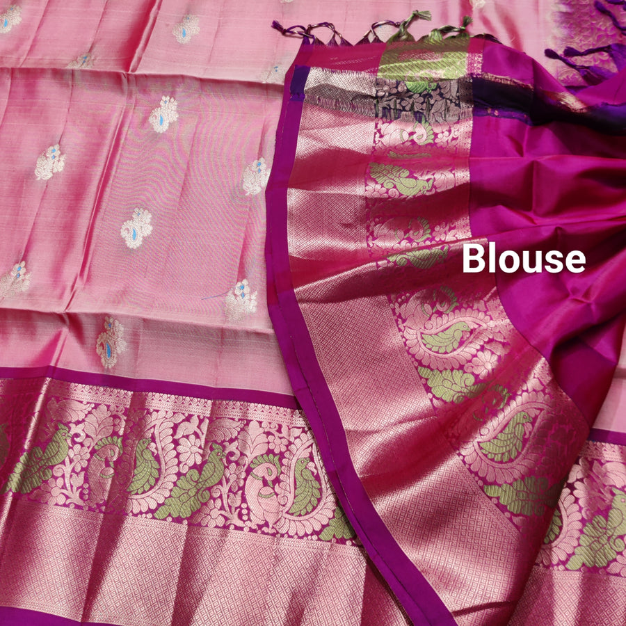 Meenakari kanchi lightweight pattu Saree - KMP136