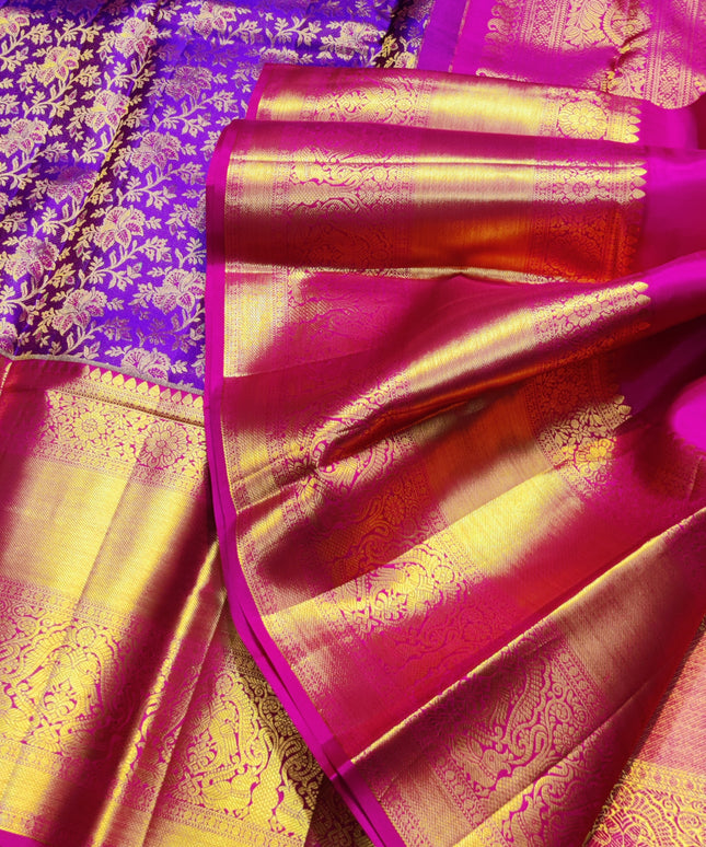 Kanchi Meenakari Brocade Pure handloom Silk Saree - KMP1989