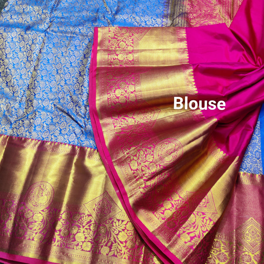 Kanchi pattu half fine bridal wear saree HF05