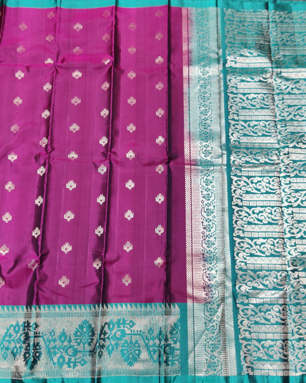Vaidurya pattu handloom saree - V03 alternate view