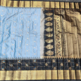 Gadwal Semi Silk Saree with Zari Checks – GSM04 at Jyothi Saree Mandir