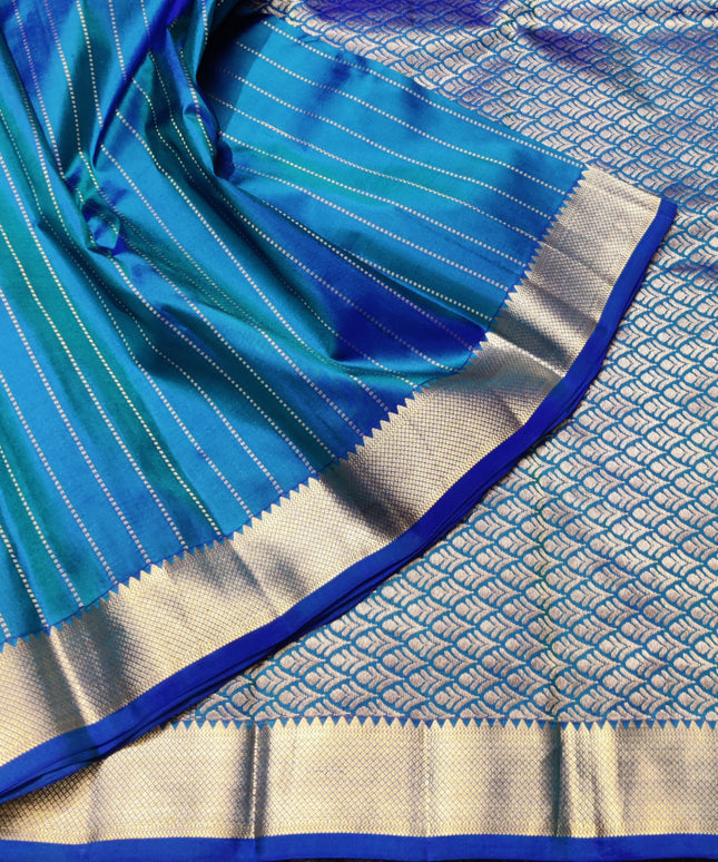 Kanchi pattu small border saree - KMP256