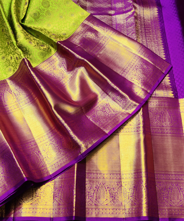 Kanchi Meenakari Brocade Pure handloom Silk Saree - KMP1643