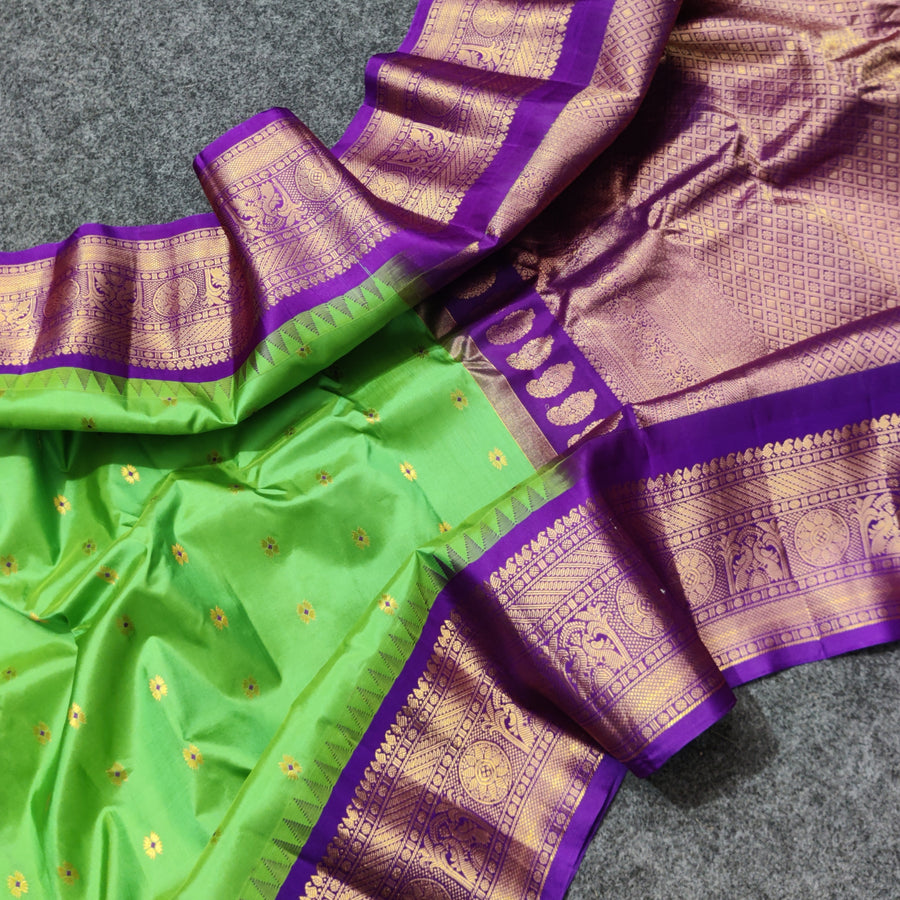 Gadwal Handloom pure silk- GPS45