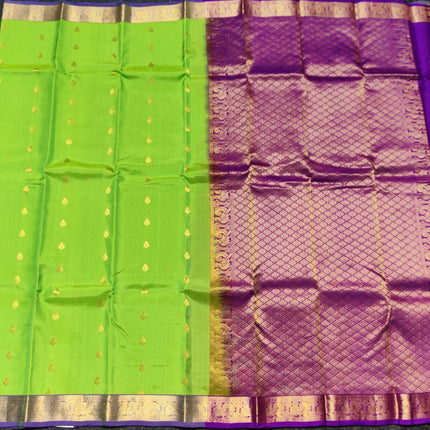 Kanchipattu small border saree - KMP203