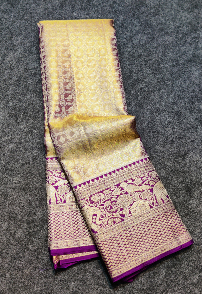 Kanchi Pattu Wedding Sarees @50% Off -KMP1744