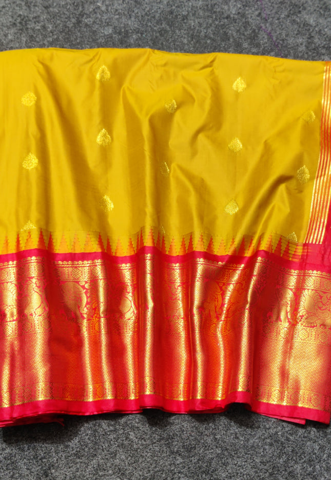Gadwal Semi Silk Saree - GSM20