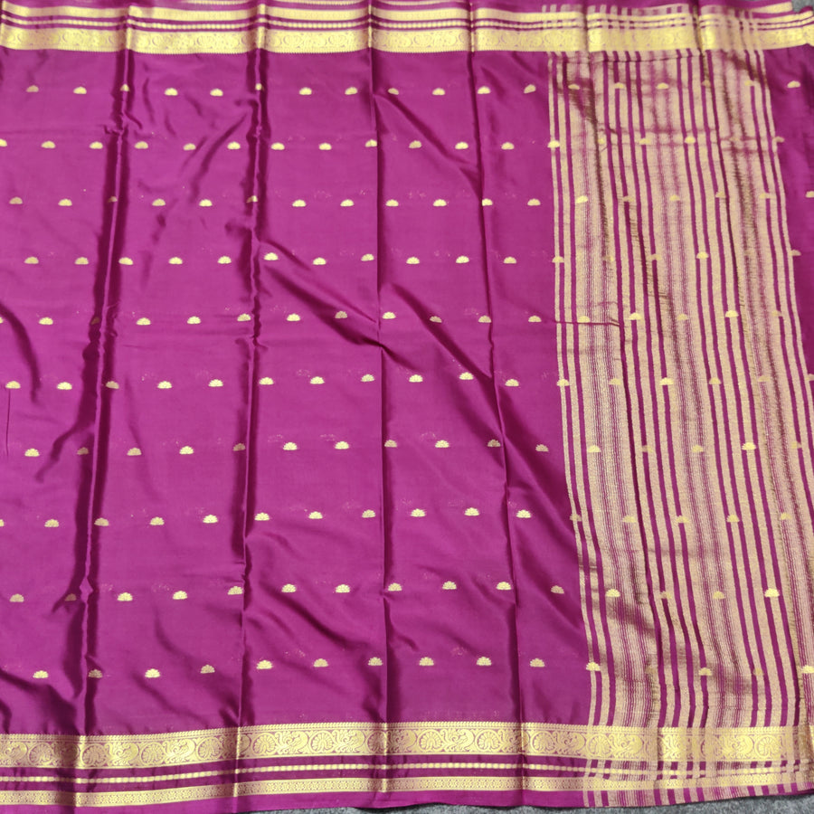Mysore crepe semi silk saree - M13