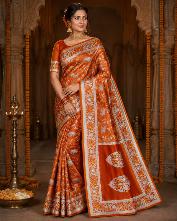 Mashru satin Silk Saree- MS50