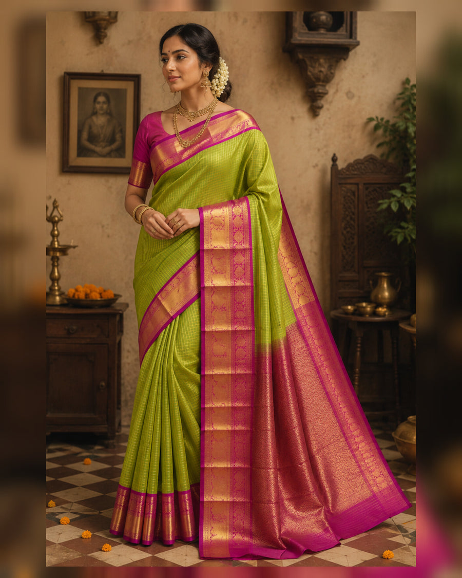 50% off Kanchi kuttu vintage Handloom saree - KMP60