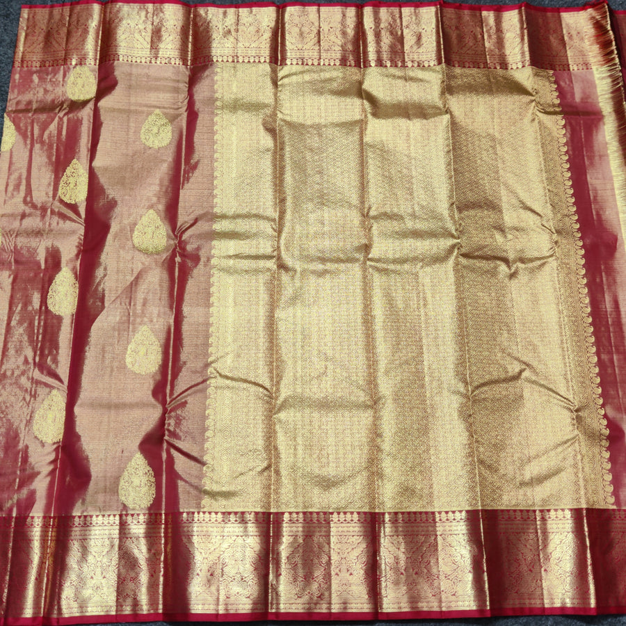 Kanchi Pure Handloom Tissue Silk Saree - KMP244
