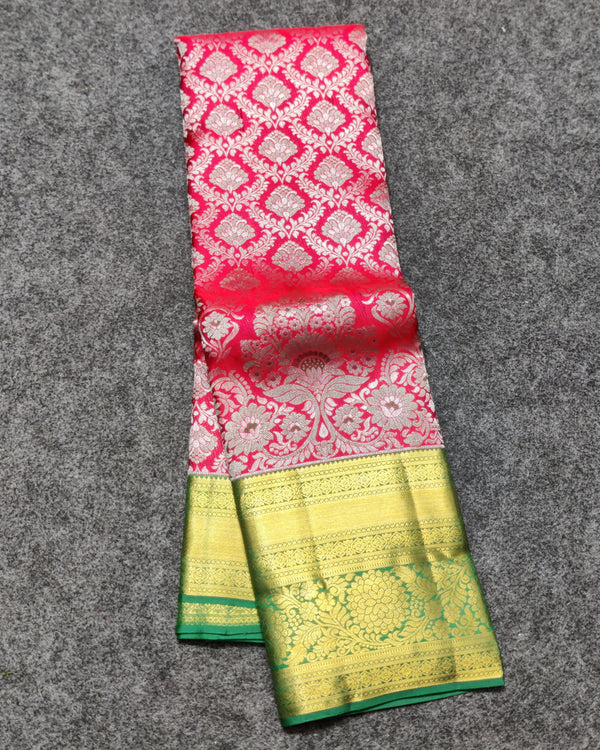 Kanchi Meenakari Brocade Pure handloom Silk Saree - KMP3215