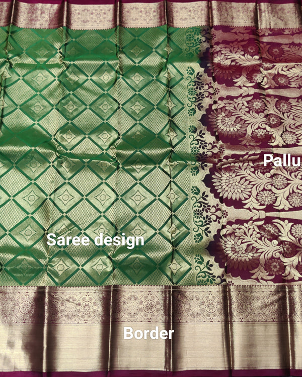 Kanchi pure Bridal wear saree @40% Off - KMP2009 alternate view
